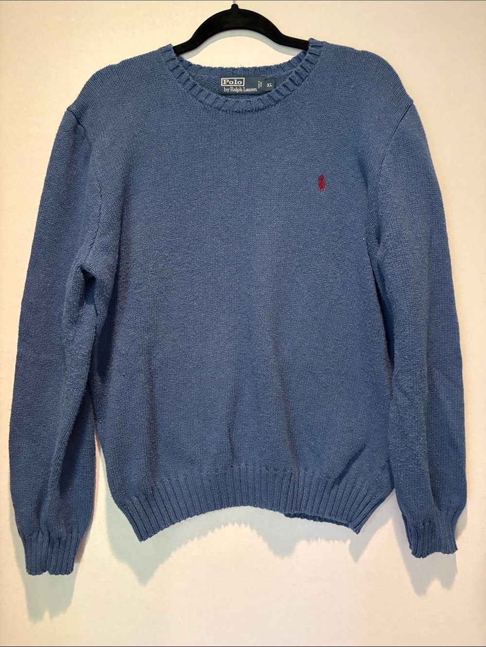 Vintage Polo by Ralph Lauren Women's pullover sweater - Size XL. Blue
